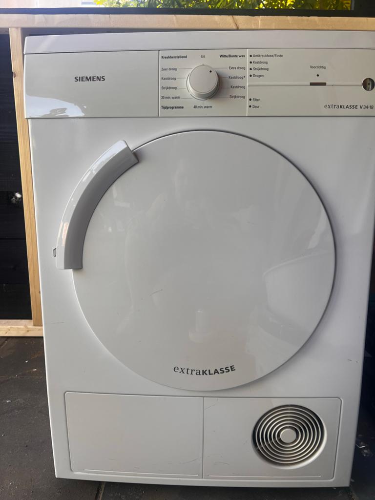 Siemens Extrakasse V34-18 Luchtafvoer Wasdroger, Ophalen, 6 tot 8 kg, Gebruikt, Luchtafvoer