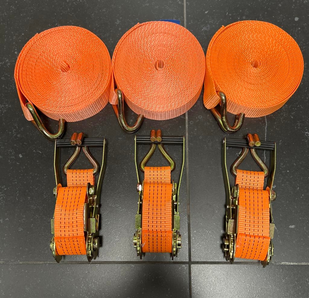 Spanbanden sjorbanden 10 meter 5 ton, Ophalen of Verzenden, Zo goed als nieuw
