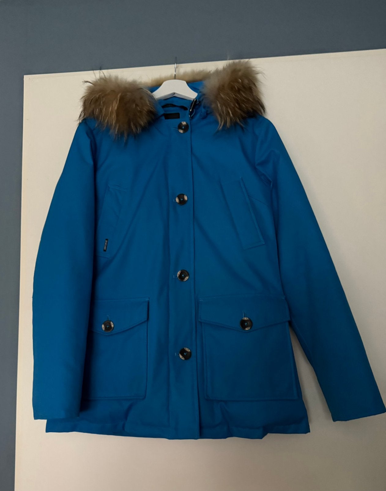 Airforce parka dames blauw XL, Ophalen of Verzenden, Zo goed als nieuw, Maat 46/48 (XL) of groter, Blauw