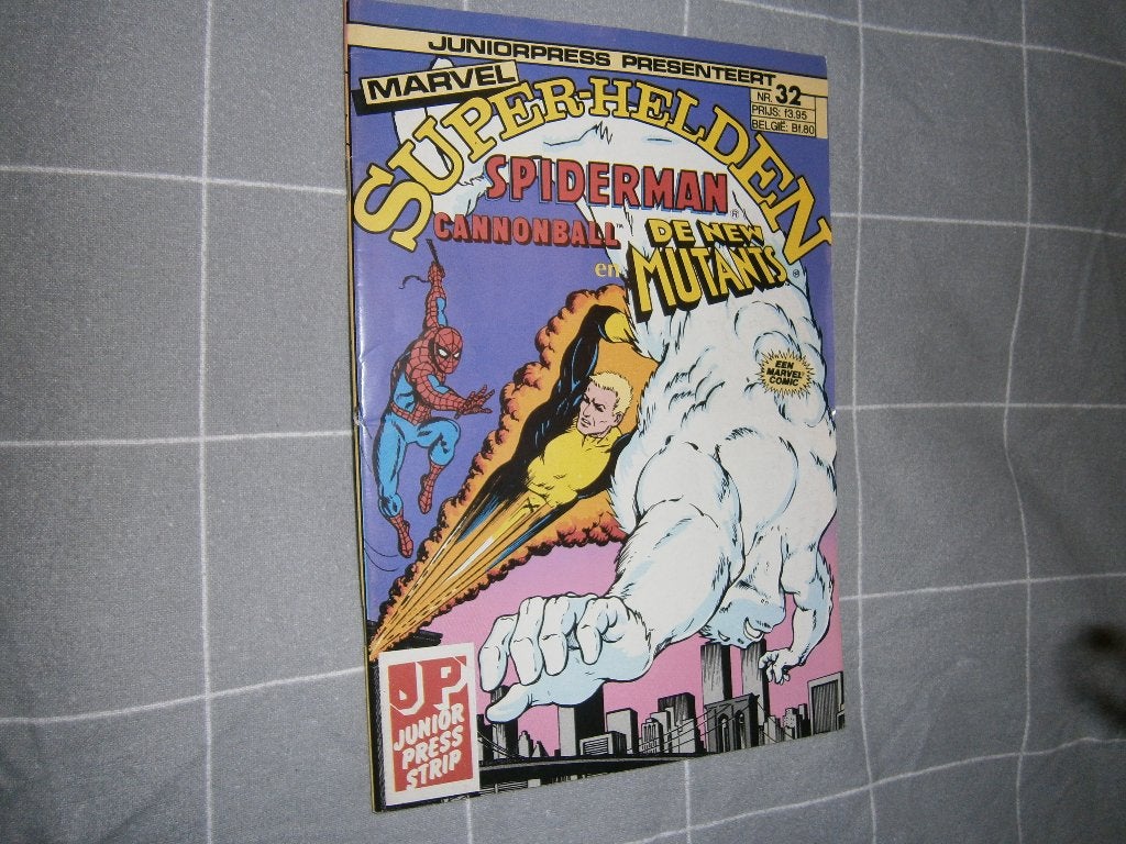 Juniorpress 32 – Spiderman / Cannonball / New Mutants (1986), Boeken, Europa, Marvel: Stan Lee, Chris Claremont, Ophalen, Gelezen