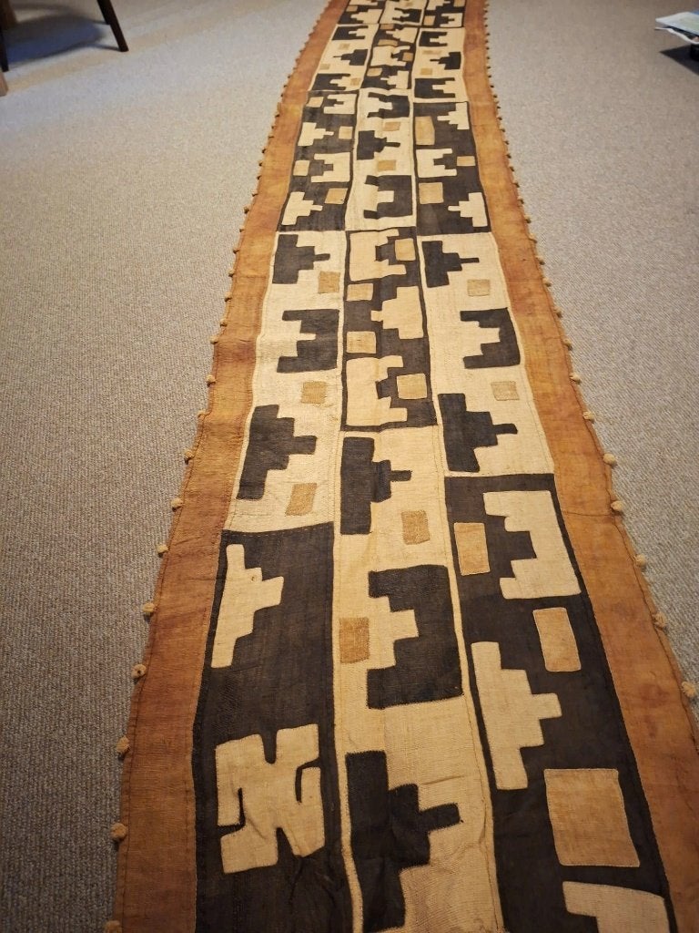 Exclusief Kuba/Raffia Wandkleed uit Dem. Rep. Congo, Wanddecoratie, Natuurlijk materiaal, Afrika, Handgemaakt