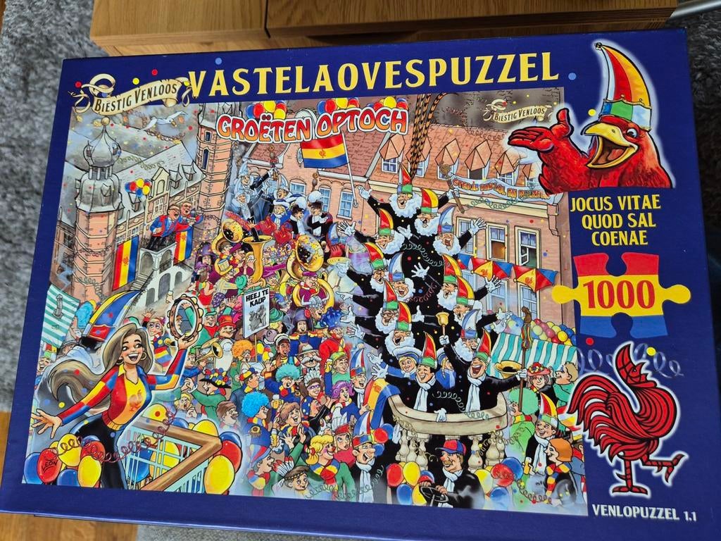 Vastelaovespuzzel Venlo - Groeten Optoch 1000 stukjes, Hobby en Vrije tijd, Denksport en Puzzels, Ophalen of Verzenden