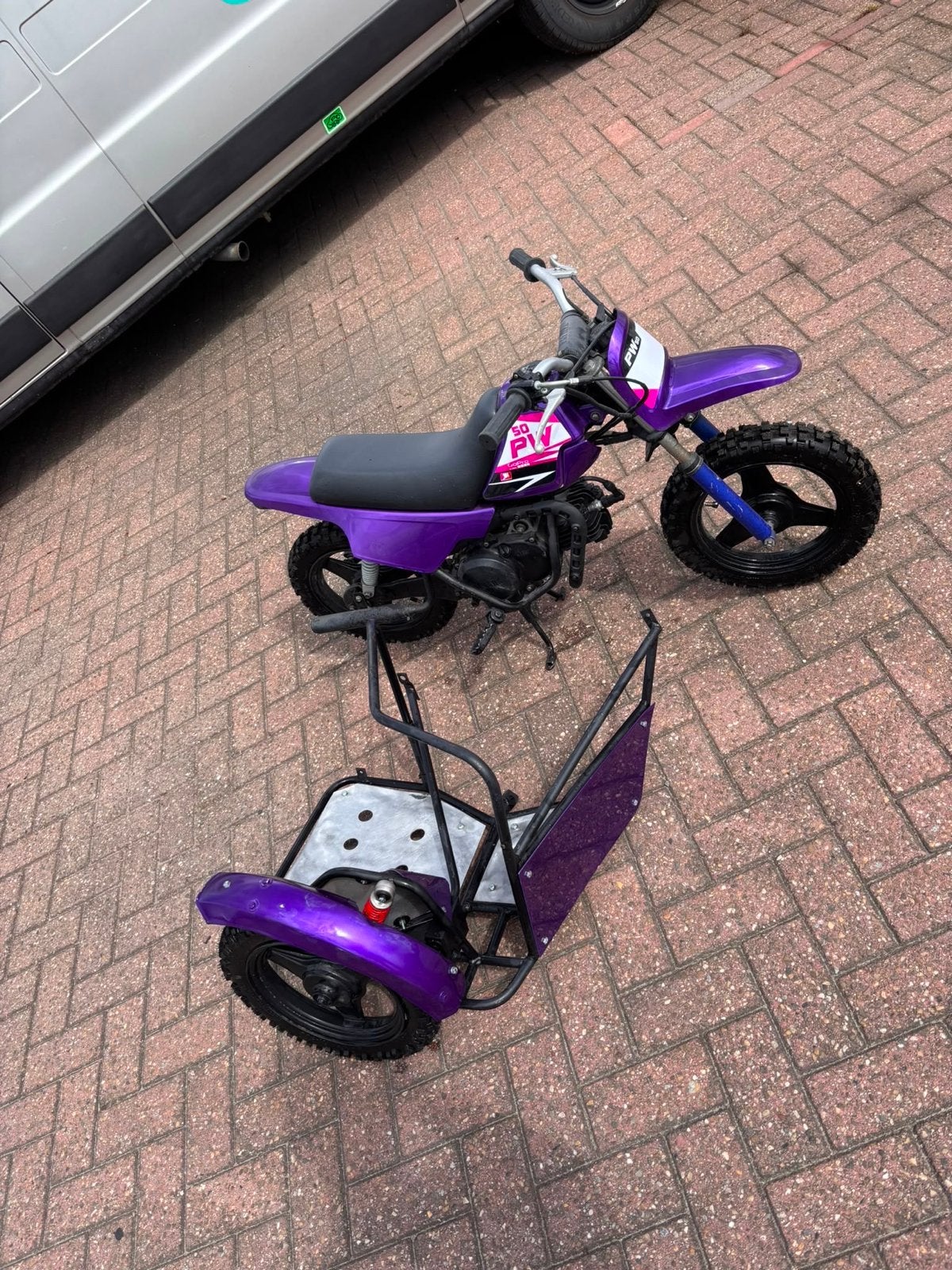 Yamaha PW50 Crossmotor met zijspan!!, Ophalen of Verzenden