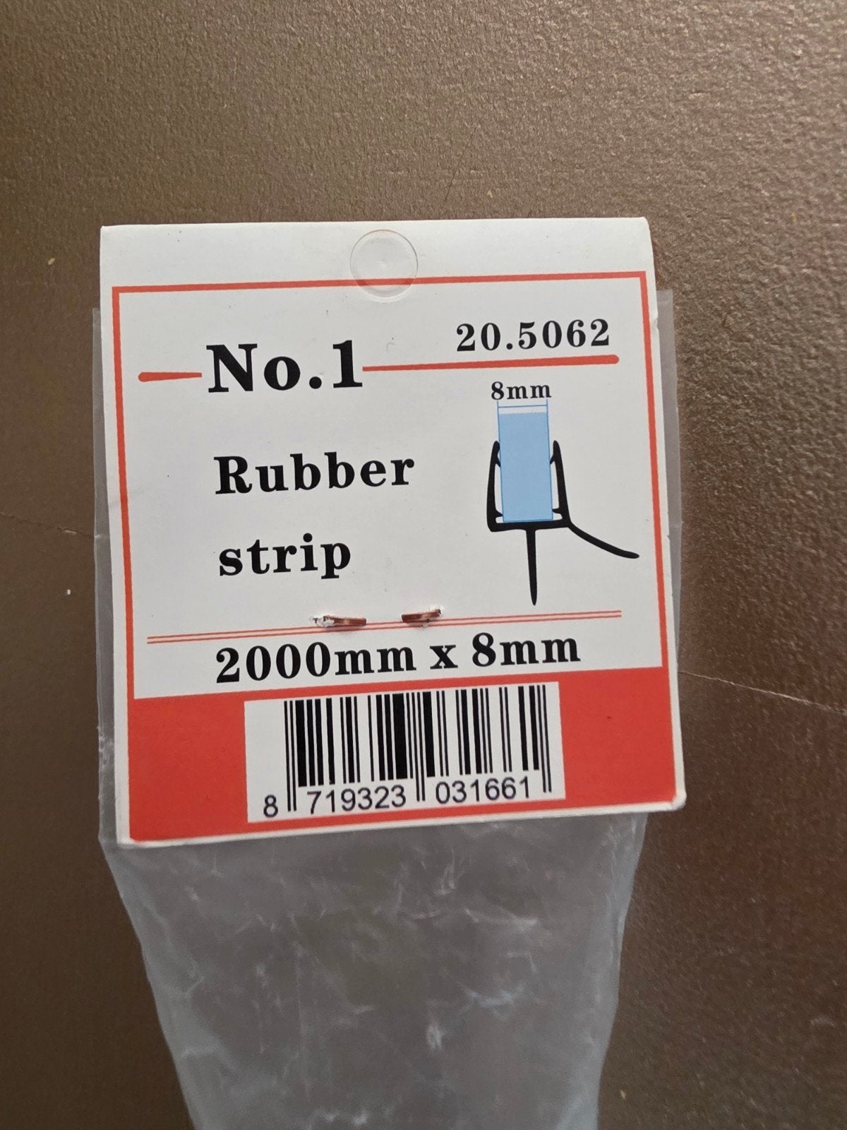 Douchestrip rubber 2000mm x 8mm, Ophalen, Nieuw, Douche