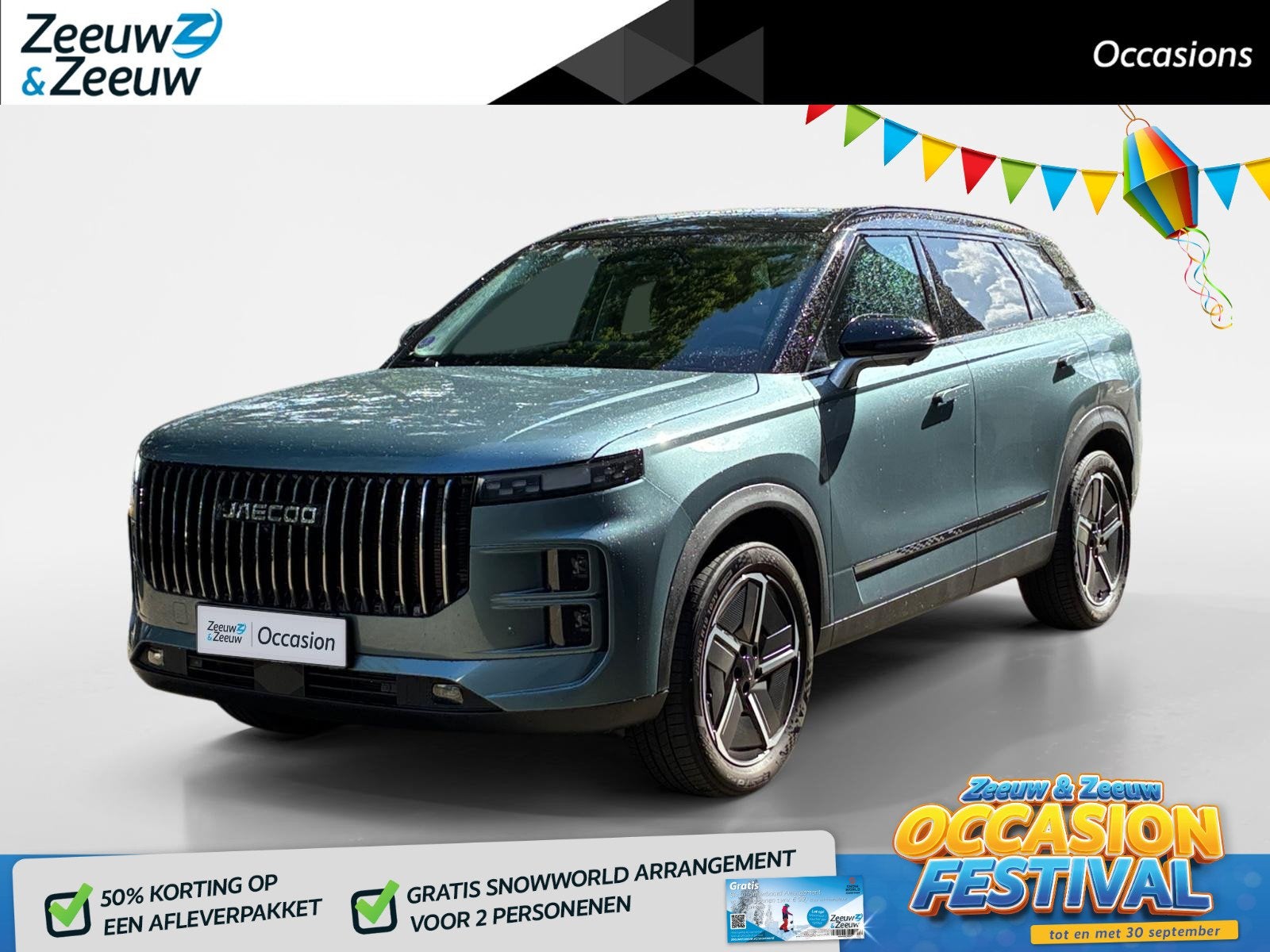Jaecoo 7 1.5 TGDI SHS-P Exclusive | DEMO | 90 km elektrisch, Auto's, Gebruikt, Euro 6, 347 pk, Hybride Elektrisch/Benzine