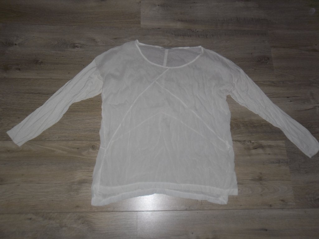 Transfer Beige/Creme Kleurige Blouse Maat L, Kleding | Dames, Maat 38/40 (M), Beige, Ophalen of Verzenden, Zo goed als nieuw