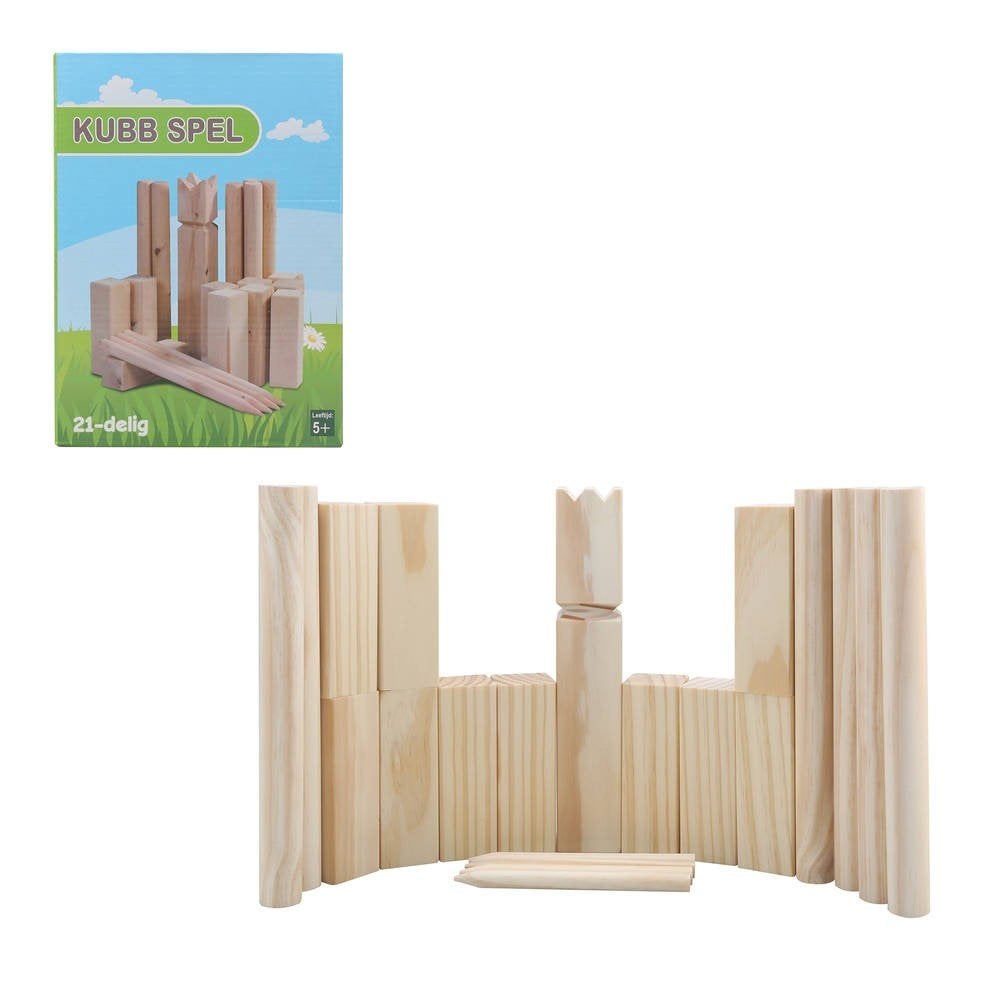 Houten Kubb spel  - Als nieuw en in perfecte staat!, Ophalen, Zo goed als nieuw