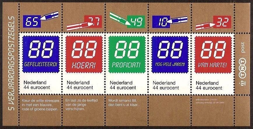 Nederland NVPH nr 2670 postfris Verjaardagszegels 2009, Postzegels en Munten, Postzegels | Nederland, Ophalen of Verzenden, Na 1940
