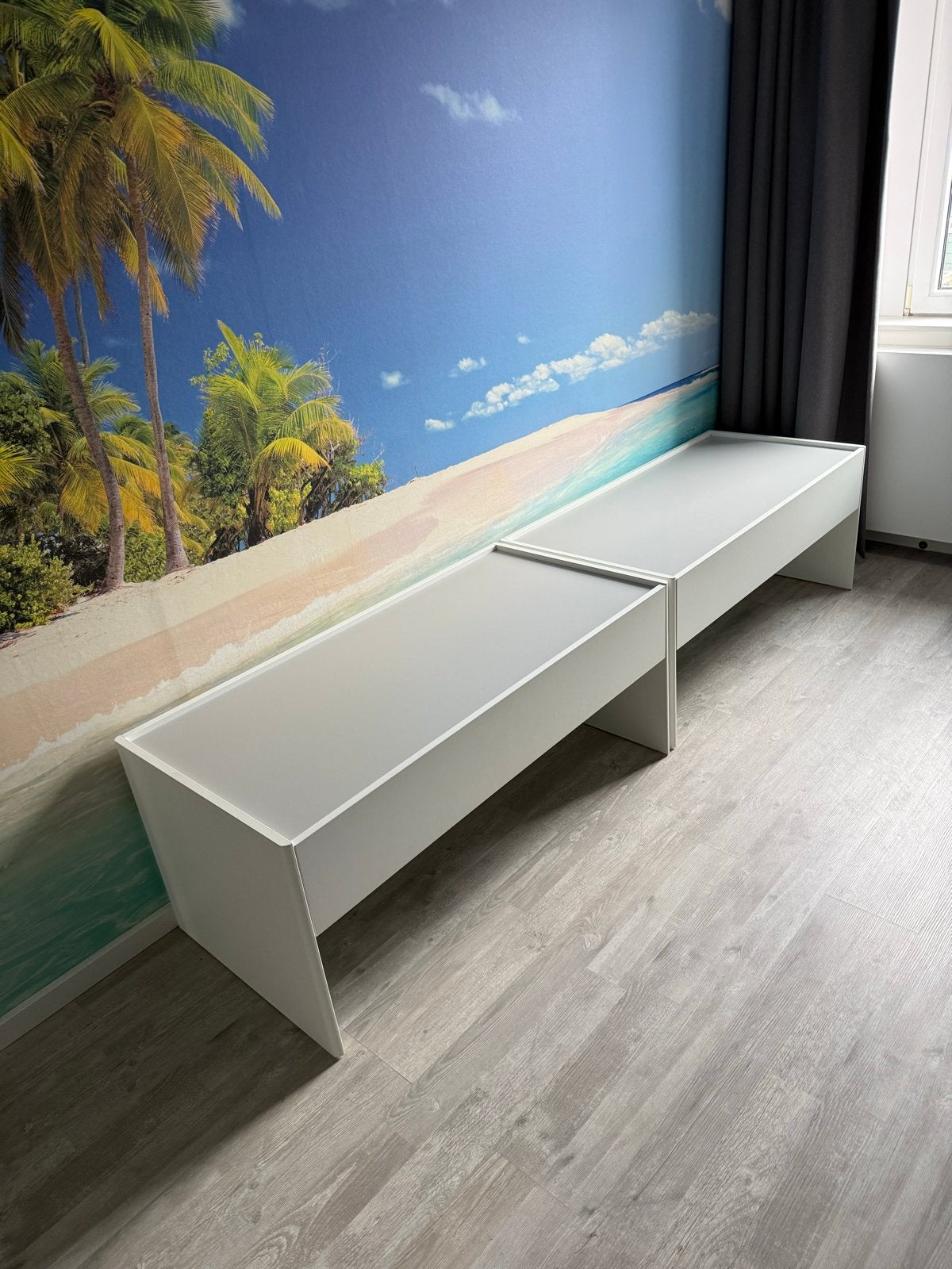 Ikea Dundra Uitschuifbaar kast  met opberglades - Wit/Grijs, Kinderen en Baby's, Ophalen, Zo goed als nieuw