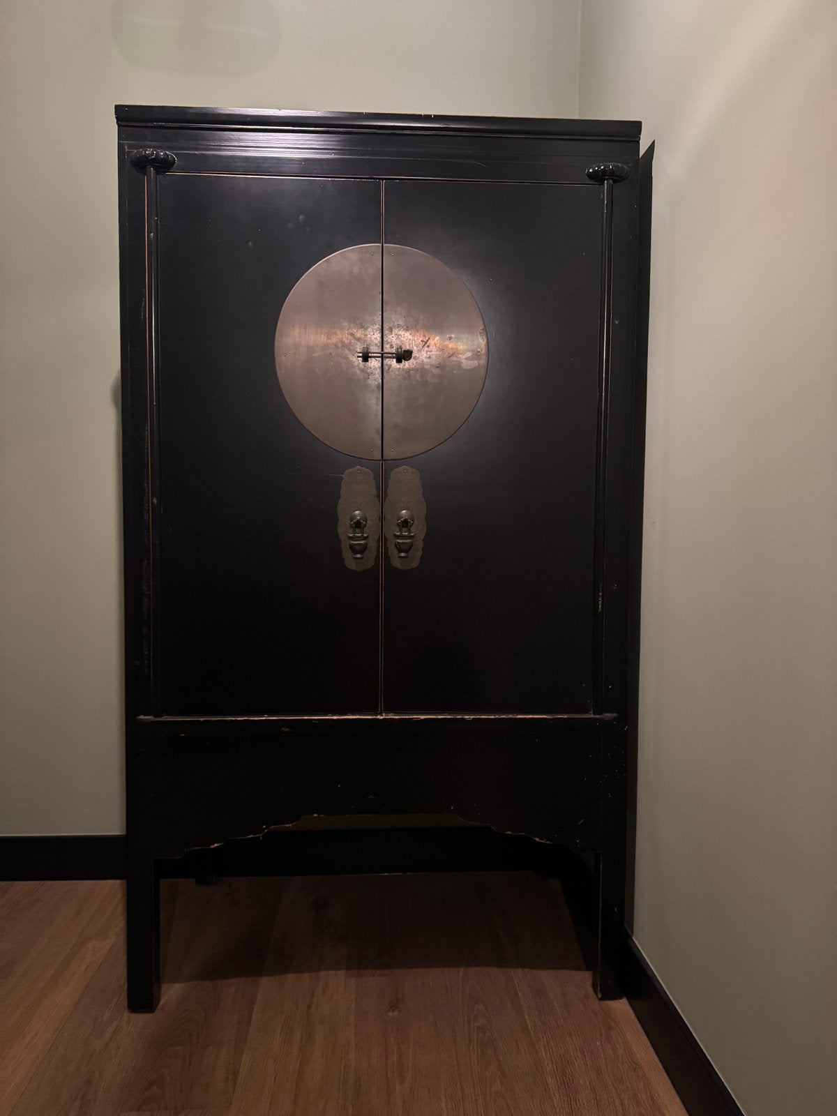 Antieke Chinese Bruidskast Zwart - 100x175.5x60cm, Antiek en Kunst, Ophalen
