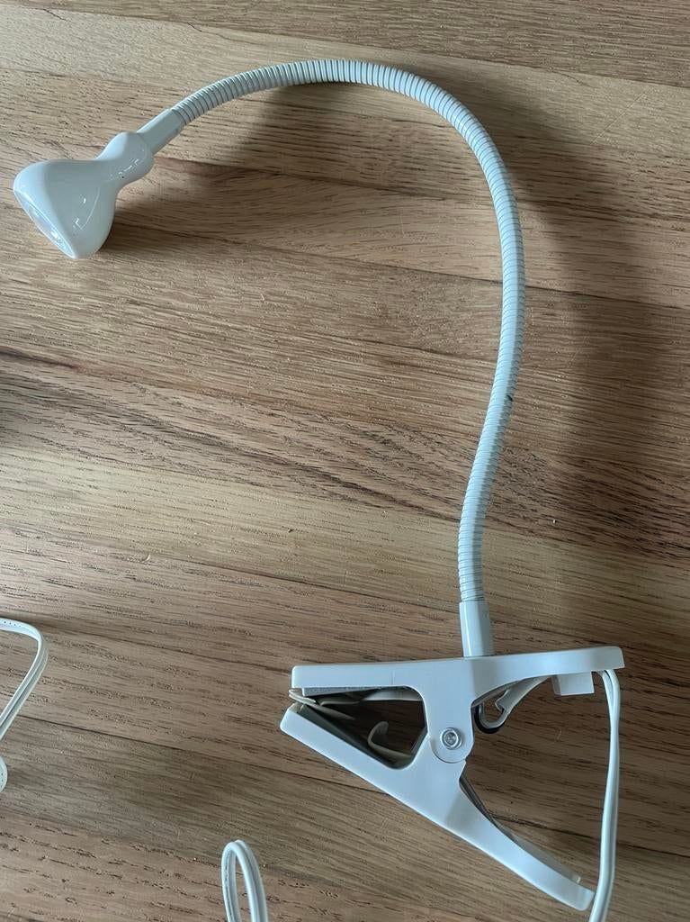 IKEA Klemspot Wit Jansjo - Flexibele LED Leeslamp, Ophalen of Verzenden, Gebruikt, Metaal