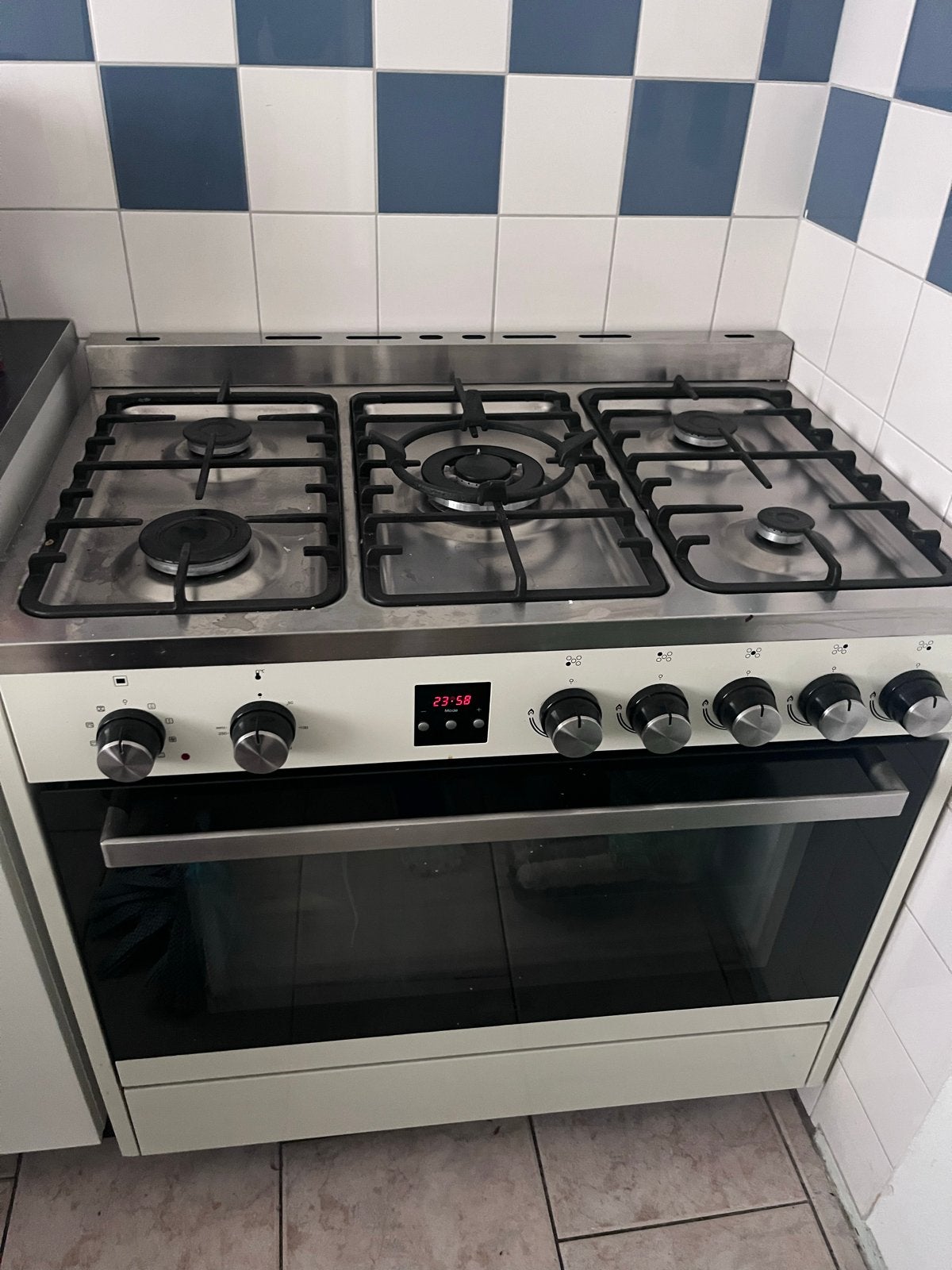 Belling Fornuis met Oven - 5 Pits Gasfornuis, Ophalen, Gebruikt, 60 cm of meer, Gas