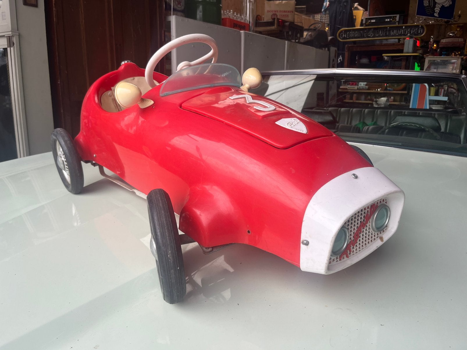 Pines Monza Ferrari trapauto., Gebruikt, Gebruiksvoorwerp, Ophalen of Verzenden, X