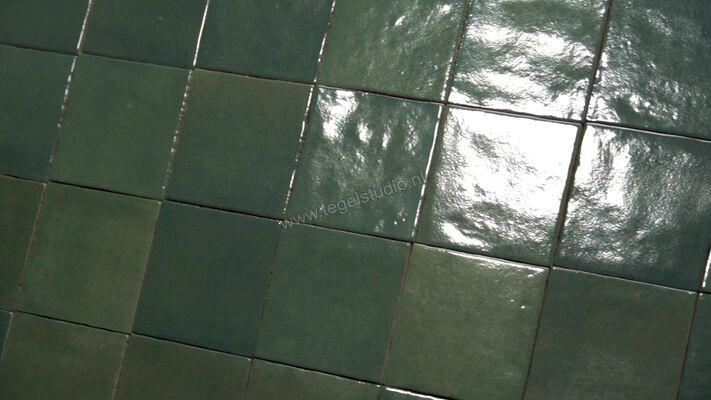 Groene zellige tegels 10 x 10 - 1 hele doos, Ophalen, Nieuw, Minder dan 20 cm, Minder dan 20 cm