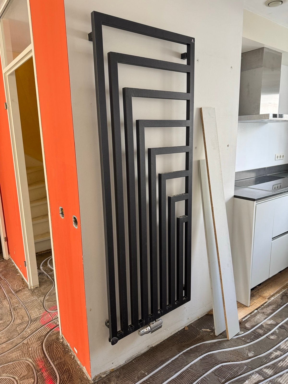 Designradiator Terma, zwart, 178x68 cm, Ophalen, Radiator, 150 cm of meer, Zo goed als nieuw