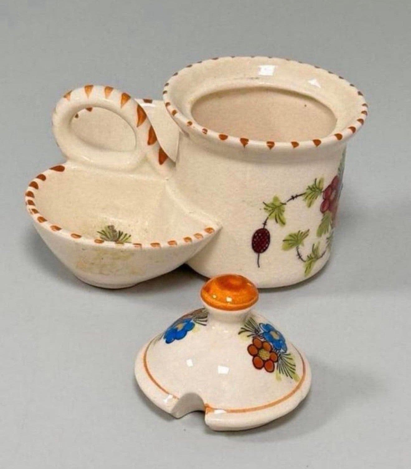 Zeldzame antieke vintage jam- of honingpot keramiek pot, Ophalen of Verzenden