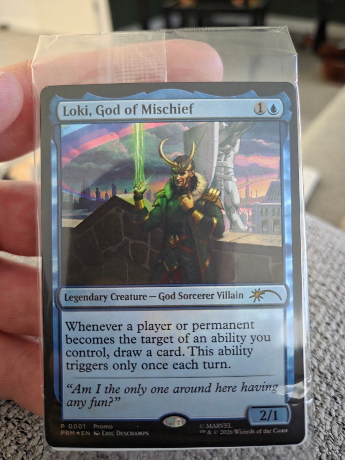 Mtg Loki, God of Mischief, Hobby en Vrije tijd, Verzamelkaartspellen | Magic the Gathering, Ophalen of Verzenden, Nieuw, Losse kaart