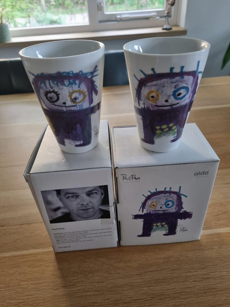 Poul Pava bekers NIEUW, Huis en Inrichting, Keuken | Servies, Ophalen of Verzenden, Nieuw, Overige stijlen, Kop(pen) en/of Schotel(s)