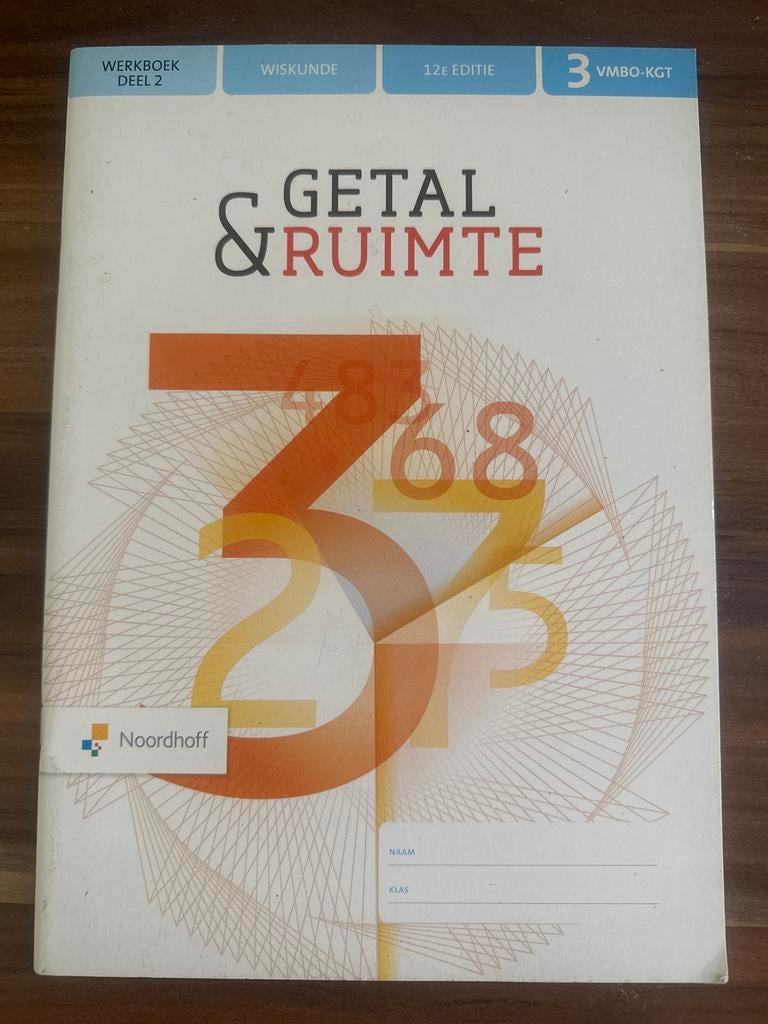 Getal & Ruimte Wiskunde Werkboek Deel 2 VMBO-KGT 12e editie, Boeken, Schoolboeken, Ophalen of Verzenden, Gelezen, VMBO, Wiskunde A