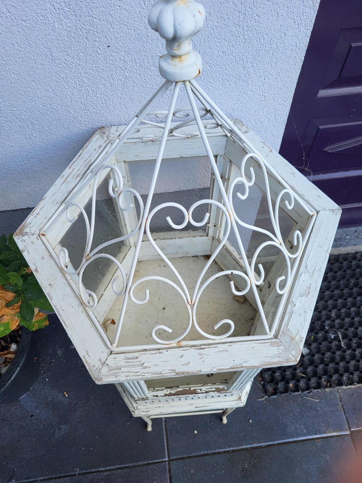 windlamp op tafeltje, Ophalen