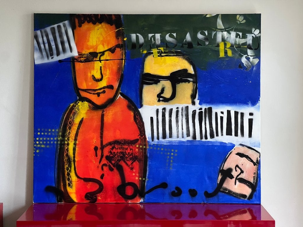 Herman Brood 100  120 cm – met certificaat, Antiek en Kunst, Acrylverf, Overig onderwerp, Ophalen of Verzenden, Overige materialen