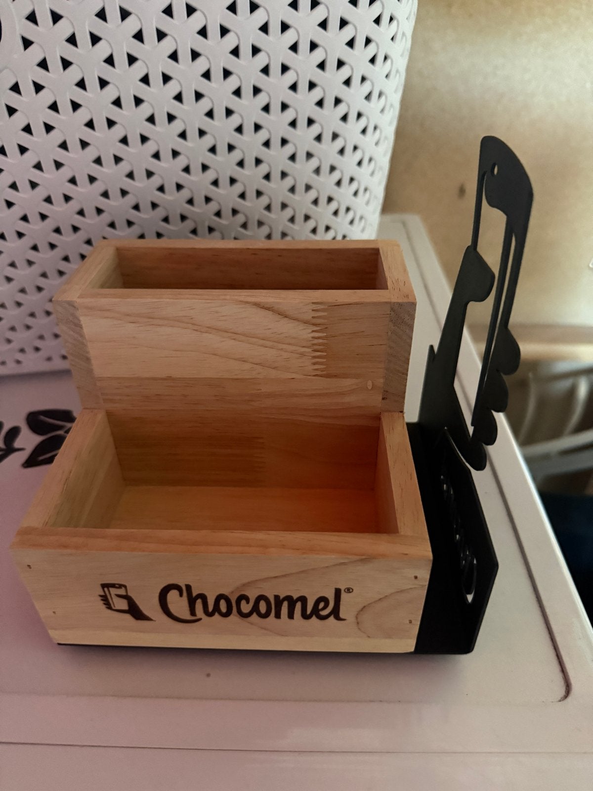 Chocomel pennenbakje / organizer - 15 stuks beschikbaar, Ophalen of Verzenden, Nieuw, Bruin, Hout