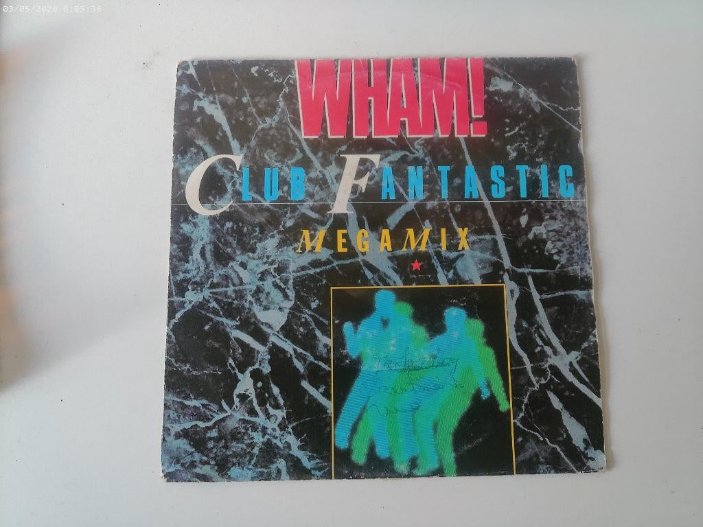 Wham! - Club Fantastic megamix, Gebruikt, Fotohoes, 7 inch, Ophalen of Verzenden