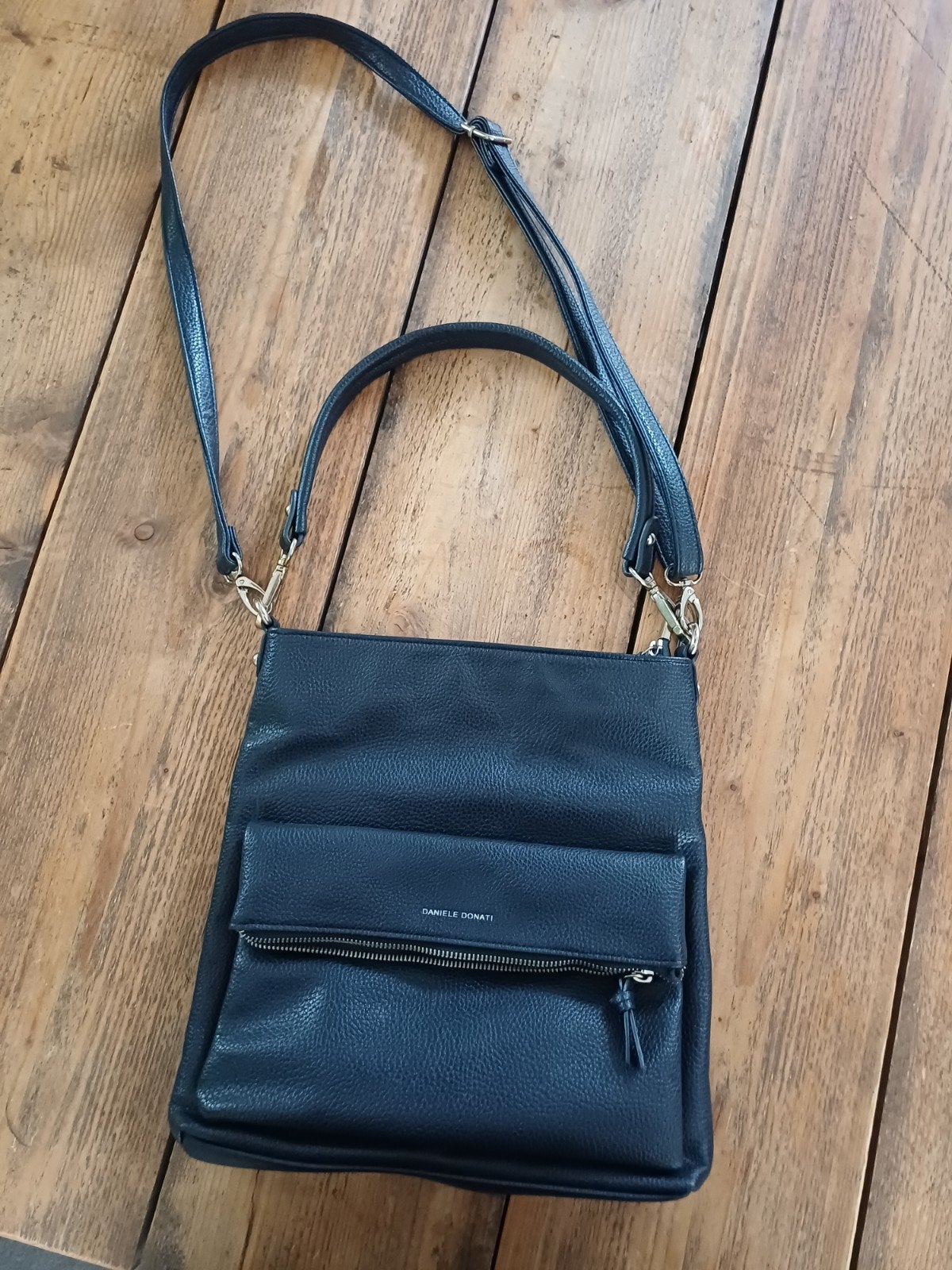 Daniele Donati Schoudertas - Zwart, Sieraden, Tassen en Uiterlijk, Ophalen of Verzenden, Zo goed als nieuw, Zwart, Schoudertasje