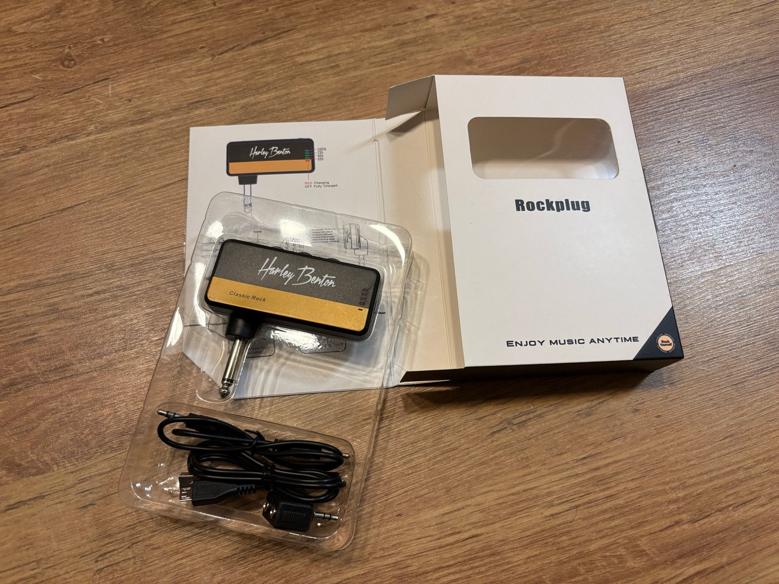 Harley Benton Rockplug Gitaar Hoofdtelefoonvers, Ophalen of Verzenden, Zo goed als nieuw, Distortion, Overdrive of Fuzz