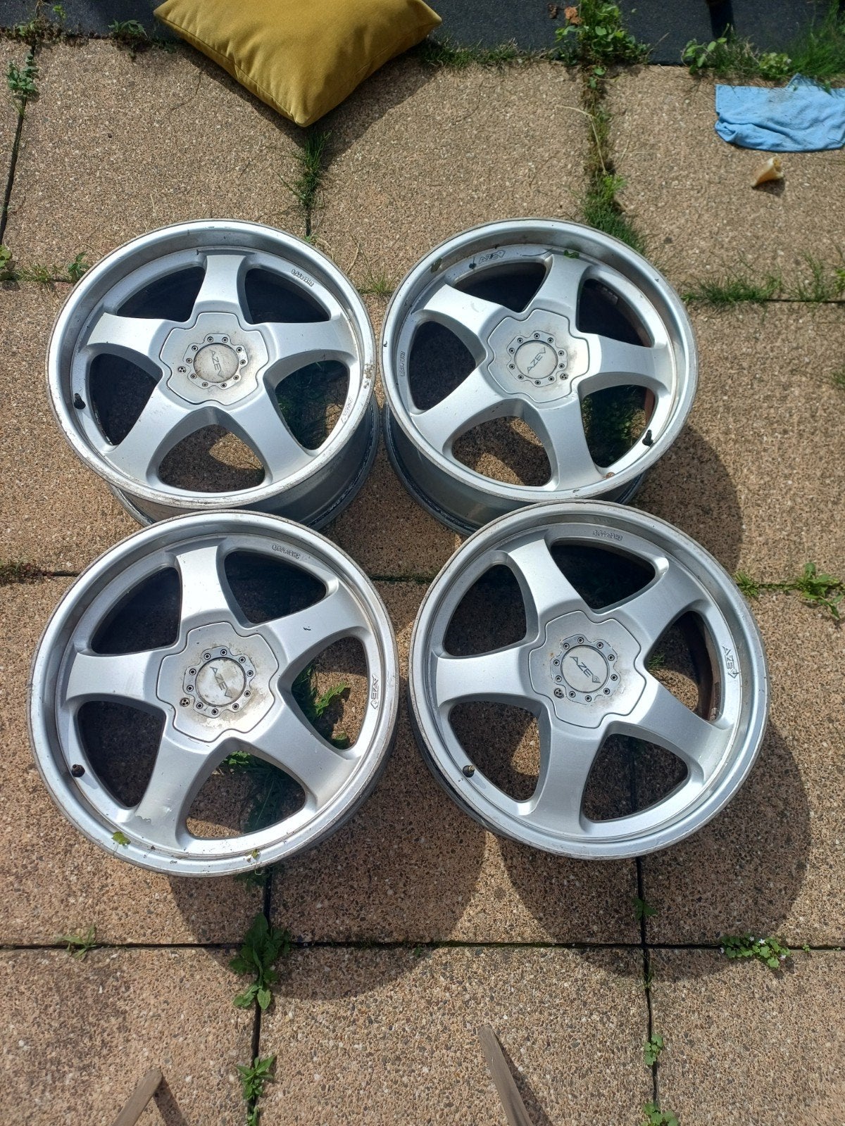 4 Azev velgen 4x100 8.5J 19 inch, Gebruikt, Velg(en), Personenwagen, Zomerbanden