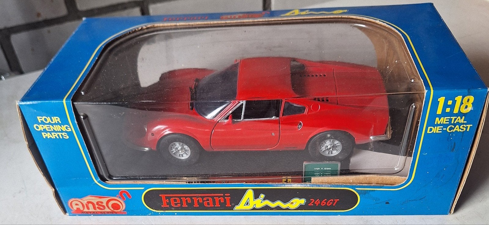 anson  ferrari dino 246 gt .schasl 1.18, Hobby en Vrije tijd, Ophalen of Verzenden, Zo goed als nieuw, Auto, Anson