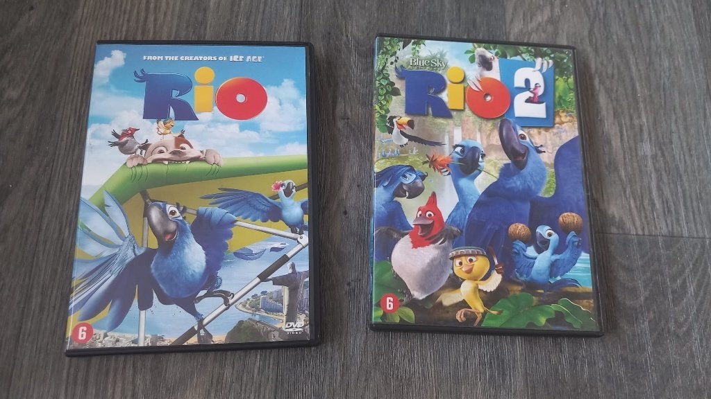 Rio deel1+deel 2 DVD, Avontuur, Ophalen of Verzenden, Zo goed als nieuw, Vanaf 6 jaar