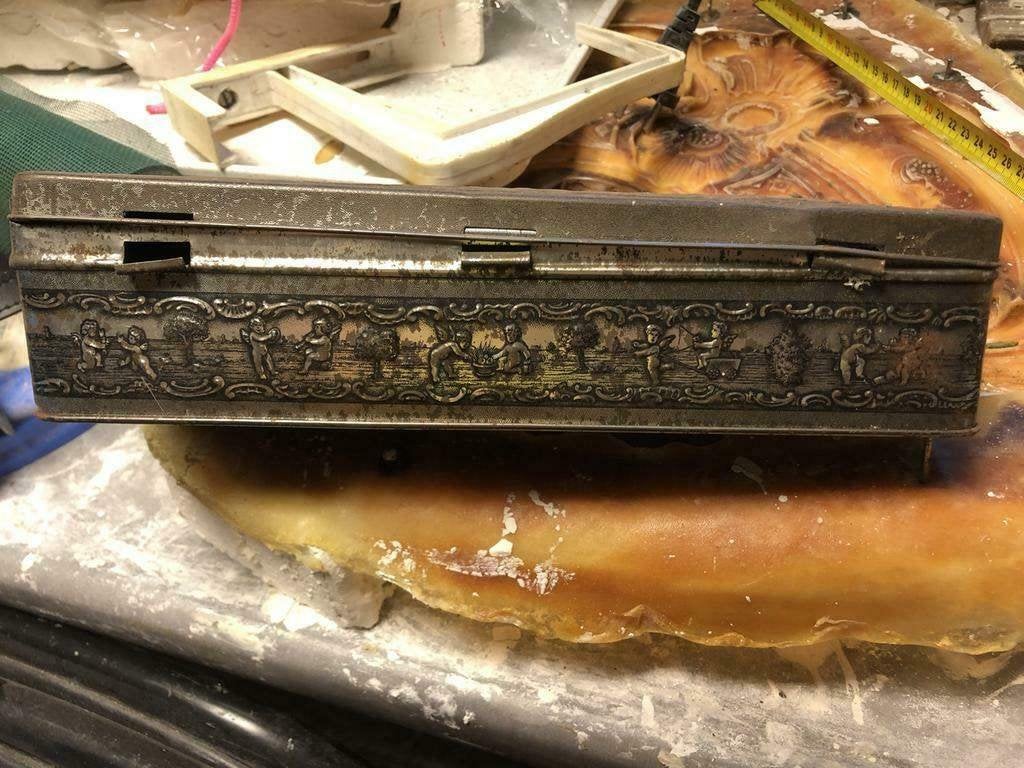 antieke sigarettendoos, Antiek en Kunst, Ophalen of Verzenden