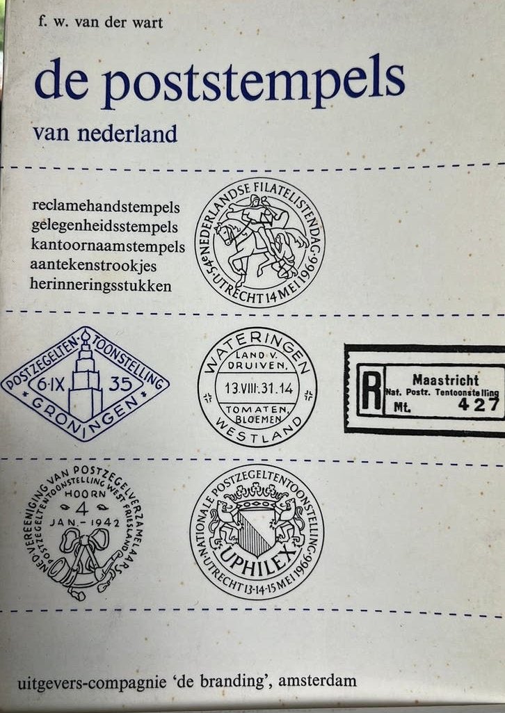 De poststempels van Nederland Van der Wart 4e dr 1966, Ophalen of Verzenden