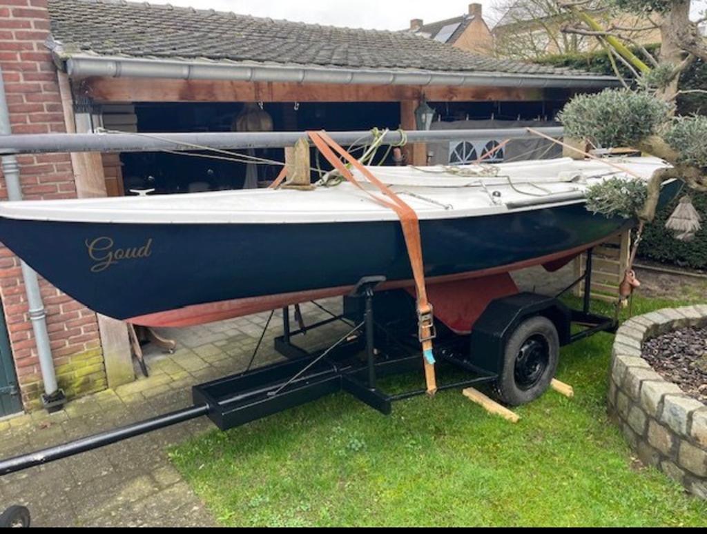 Centaur kielboot, Johnson 5pk motor, trailer en veel extra’s, Watersport en Boten, Ophalen, Gebruikt