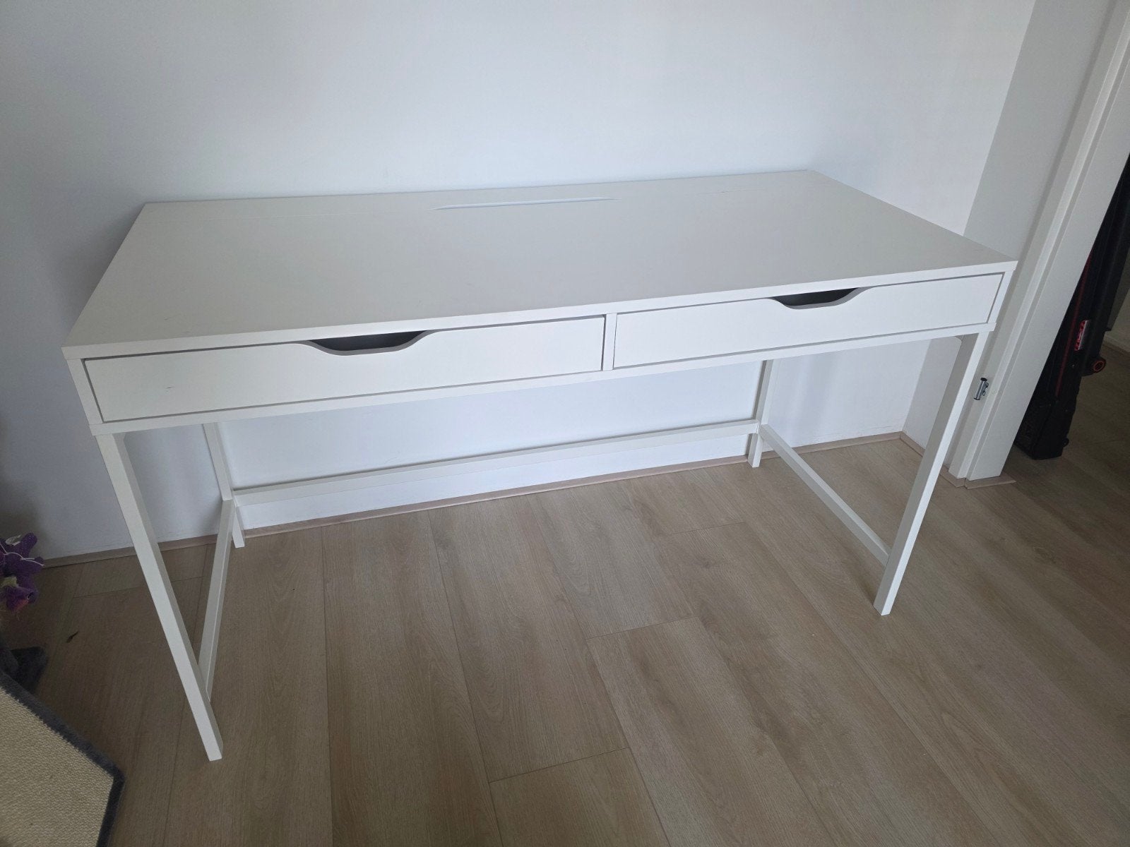 IKEA ALEX bureau wit met lades en kabelgoot, Huis en Inrichting, Bureaus, Ophalen, Spaanplaat of MDF, Zo goed als nieuw, IKEA