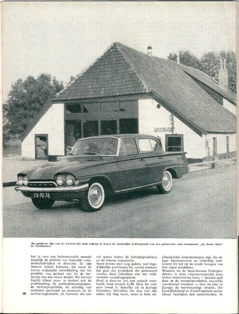 Autovisie test Ford Consul 315 1961, Ophalen of Verzenden, Gelezen, Ford