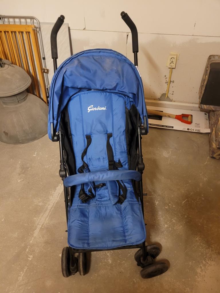 Giordani buggy - Blauw, compact en handig, Ophalen of Verzenden, Gebruikt, Overige merken, Zonnekap