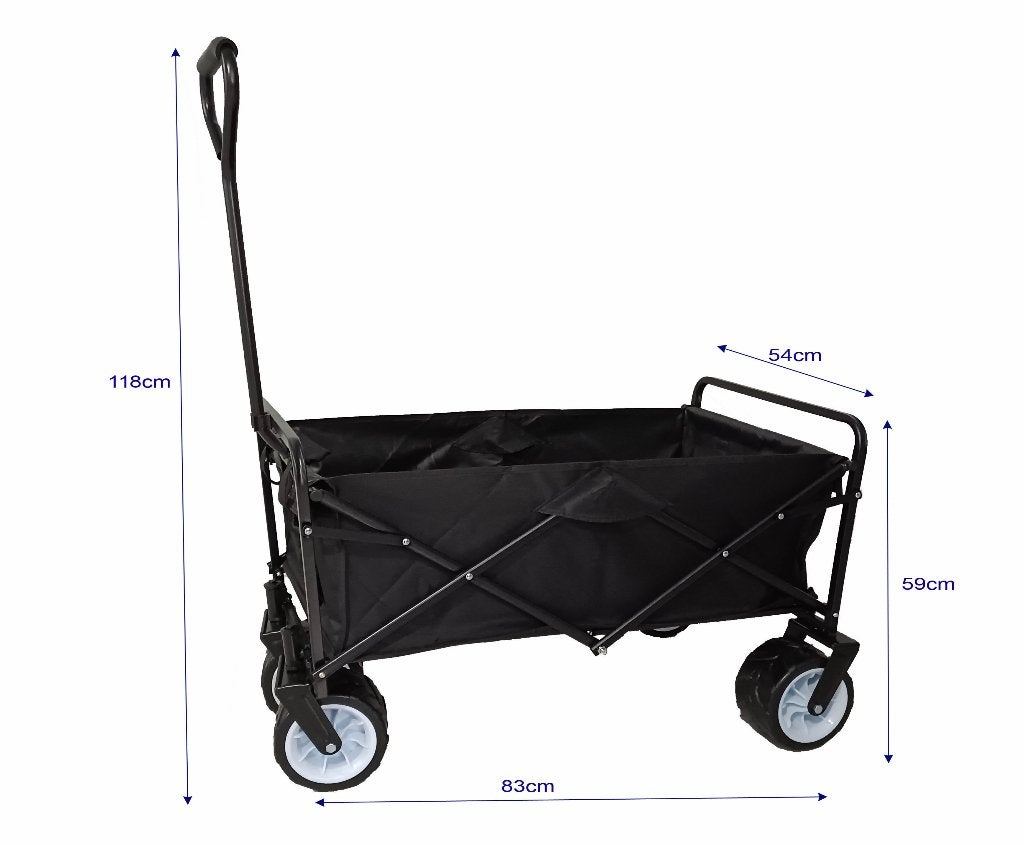 Bolderkar opvouwbaar - draaibare brede wielen - stevig frame, Ophalen, Opvouwbaar
