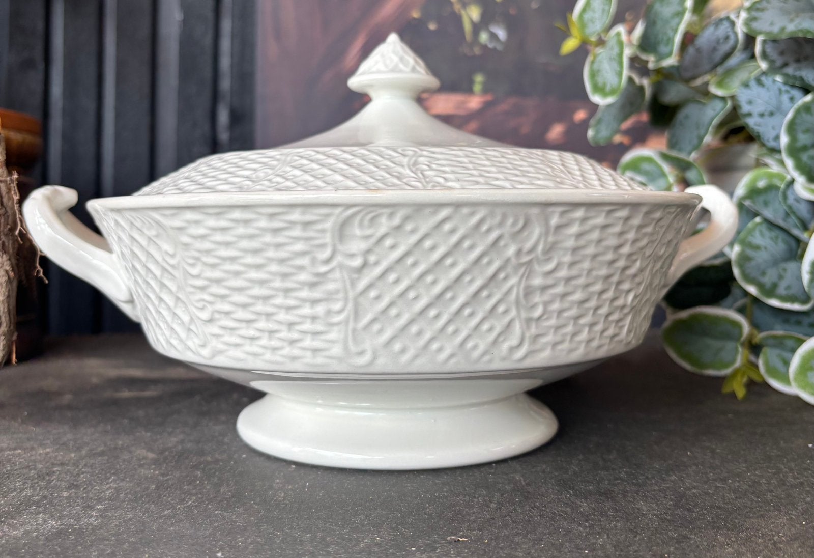 Vintage Engelse dekschaal/terine 21cm Marlborough Ironstone, Ophalen of Verzenden