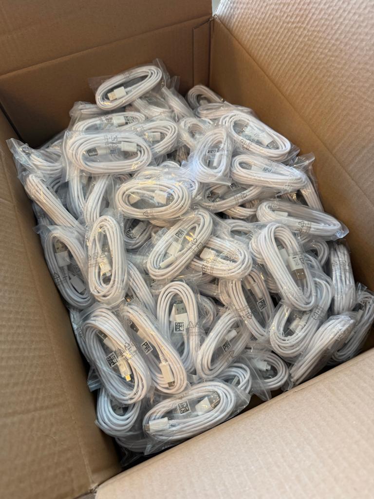 2 meter USB naar Micro USB Oplaadkabel - Wit (Partij) 123 st, Ophalen of Verzenden, Nieuw
