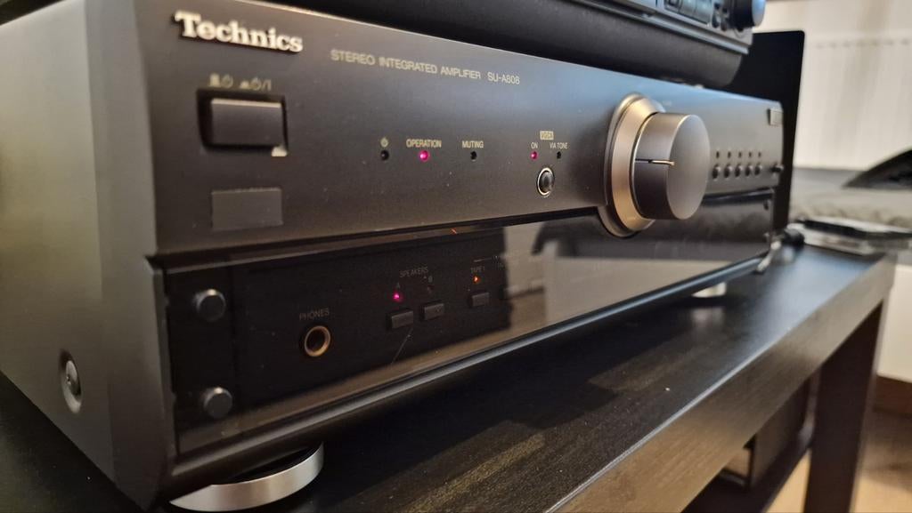 Technics SU-A808 Stereo Versterker, Gebruikt, 60 tot 120 watt, Stereo, Ophalen