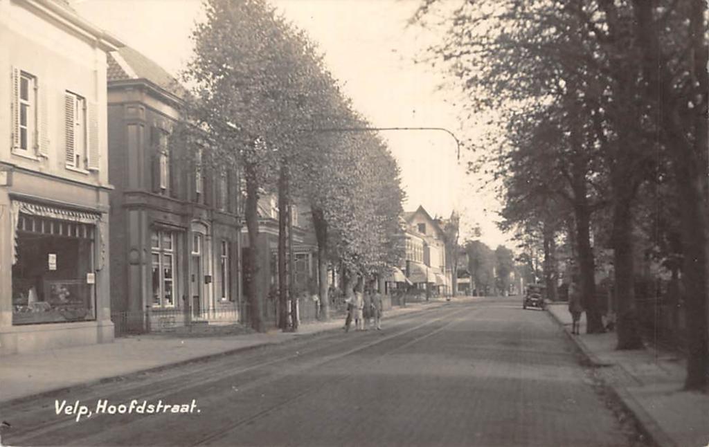 Velp Hoofdstraat Newo Fotokaart Tramlijn, Ophalen of Verzenden, 1920 tot 1940, Gelopen, Gelderland