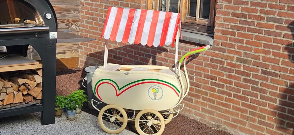 Unieke Vintage Kinderwagen IJscokar - Klaar voor gebruik!, Ophalen