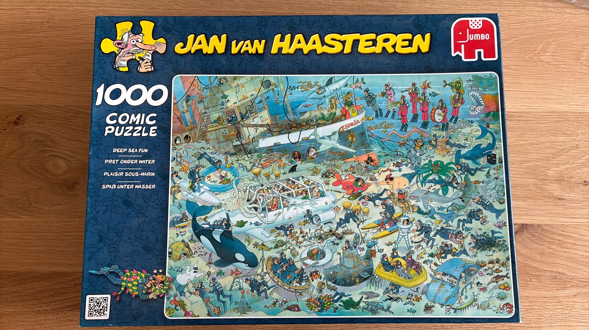 Jan van Haasteren puzzel: pret onder water, Ophalen, 500 t/m 1500 stukjes, Zo goed als nieuw
