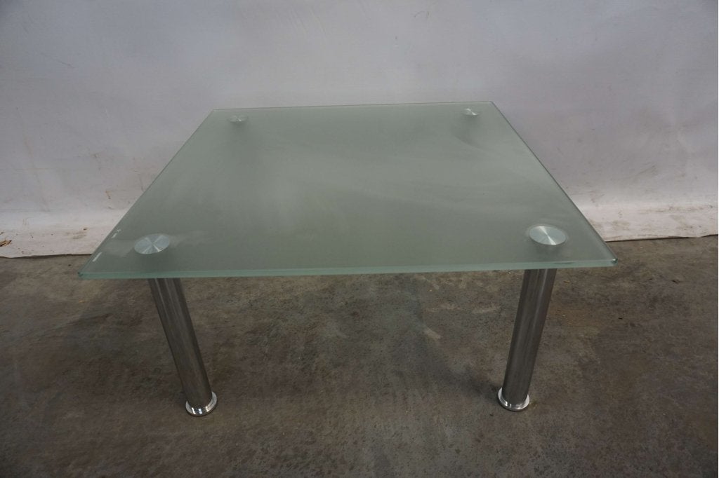 Matglas glazen salontafel koffietafel, Huis en Inrichting, Tafels | Salontafels, Gebruikt, 50 tot 100 cm, 50 tot 100 cm, Glas