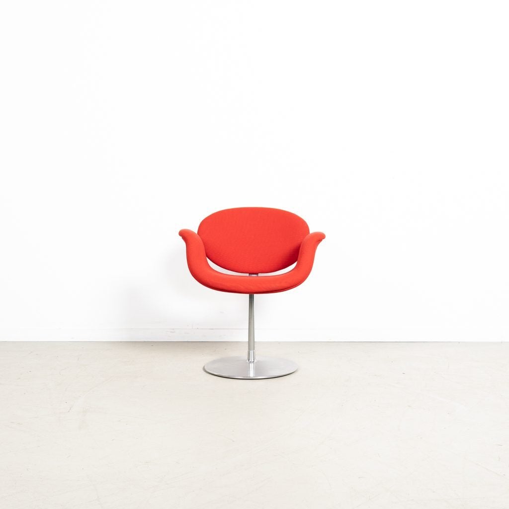 Artifort Little Tulip Stoel Rood Stof - Aluminium, Niet ingevuld, Zo goed als nieuw, Niet ingevuld, Niet ingevuld
