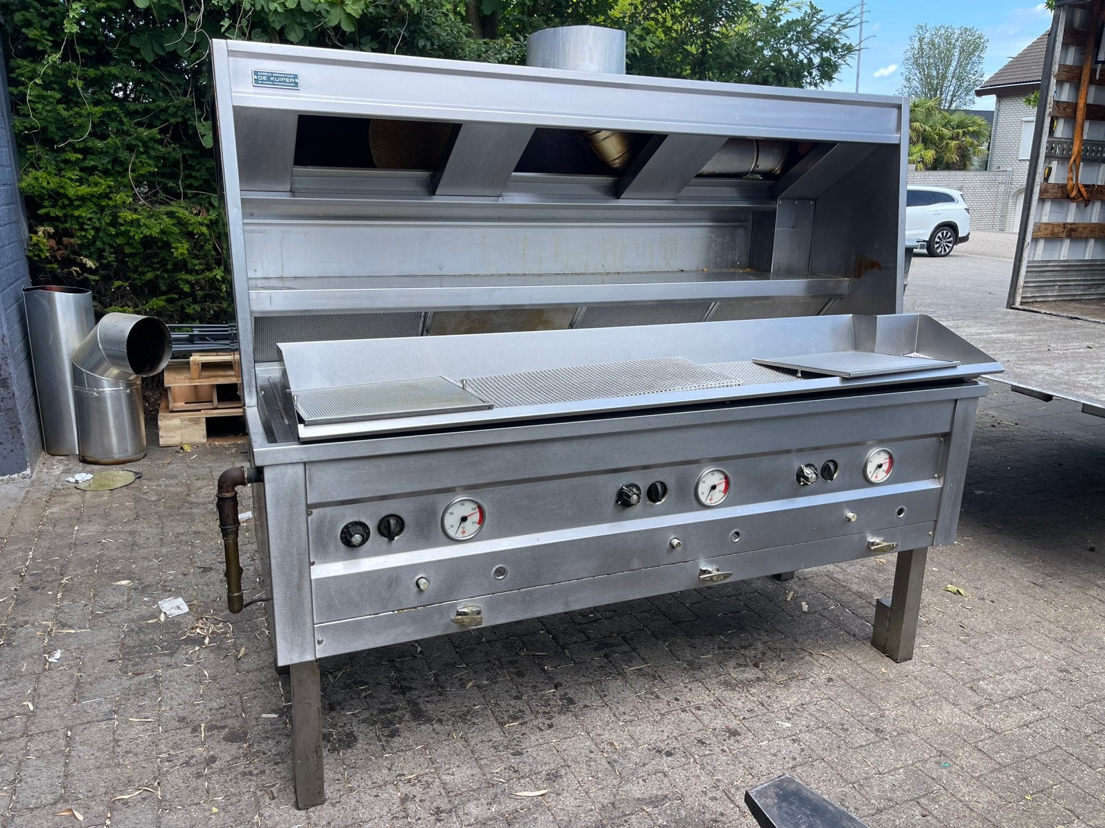 Visbakoven aardgas, 4 liter of meer, Ophalen