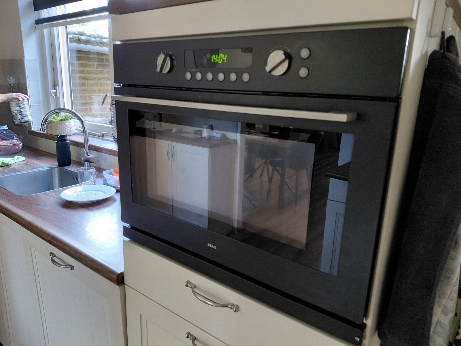 COMBI MAGNETRON ATAG, 45 tot 50 cm, Gebruikt, Ophalen of Verzenden, Combi-oven