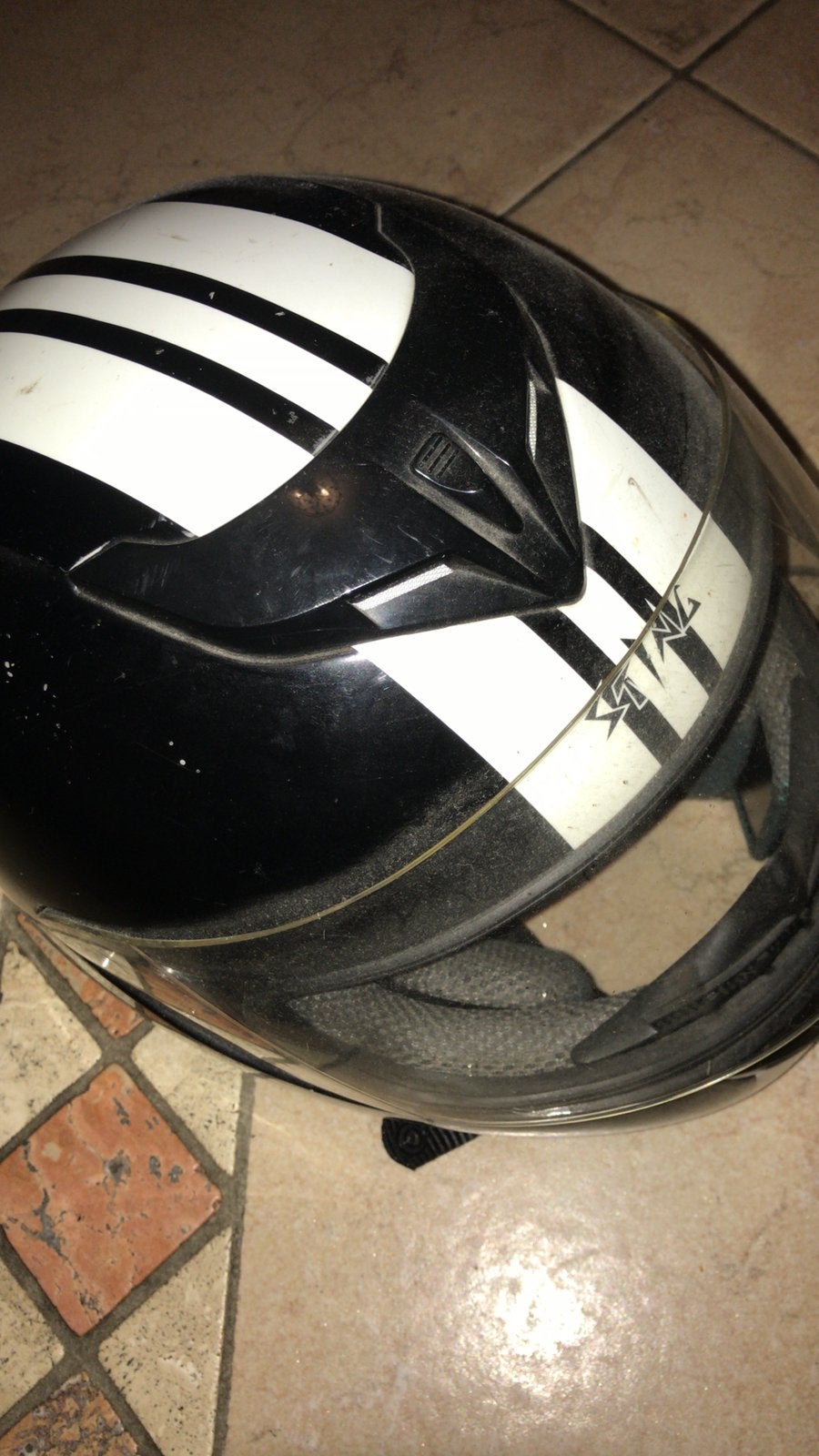 Scooterhelm zwart/wit XL, Ophalen of Verzenden, Zo goed als nieuw, Extra large of groter